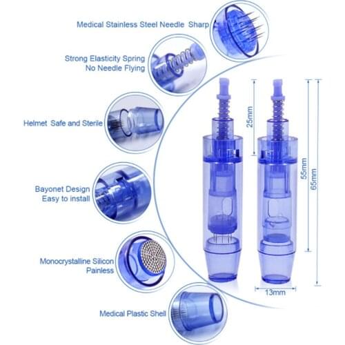 10/50pcs Electric Derma Pen Needle 9/ 12/ 36/ 42/ Nano Cartridges Bayonet For Ultima A1 Tattoo Micro Needles