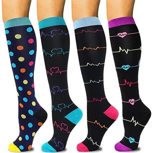 58 Styles Men Women Compression Socks Leg Relief Pain Pain Knee High Support Pressure Nurse Stockings Outdoor Riding Sport Socks