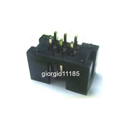50x DC3 6 Pin Shrouded Male Header Connector 2.54mm