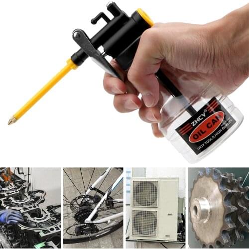 250ML Oil Pump Cans Clear Oil Can High Pressure Oiler Grease Flex Gun Plastic Transparent