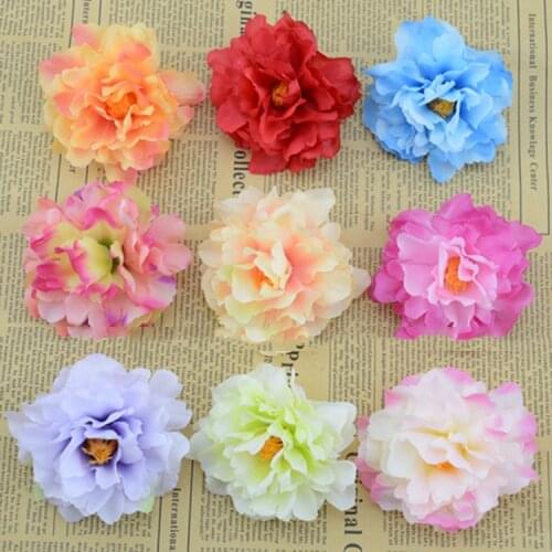 Artificial flowers good simulation Peony flowers silk garlands material diy jewelry accessories decorative flower
