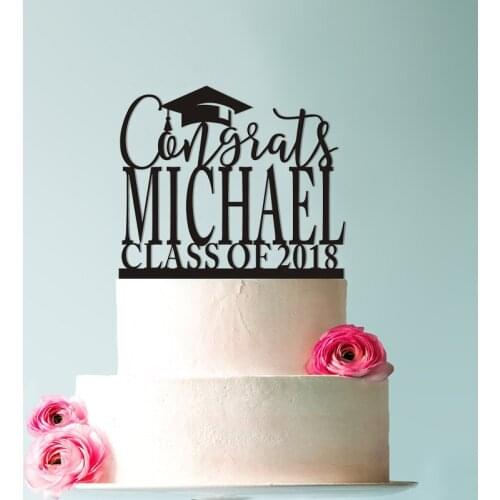 Custom Graduation Cake Topper Congrats Grad Cake Topper Graduation Decorations, High School Graduation Topper Custom Cake Topper