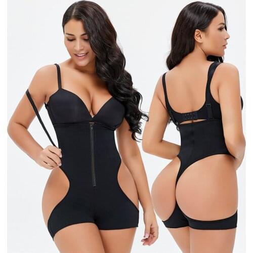 Body Shapewear Butt Lifter Sexy Thong Bodysuit Shaper Tummy Control Panties Strapless Postpartum Shapewear Zipper Hook
