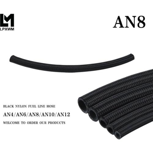 LPXWM-8 AN Pros Lite Black Racing Hose Fuel Oil Line 350 PSI 0.3M LPXWM7313-1