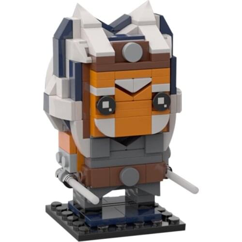 MOC Square Bricks Set Cartoon Samurai Heroines Space Wars DIY Model Figuresal Building Block Toys for Kids Educational Boy Gifts