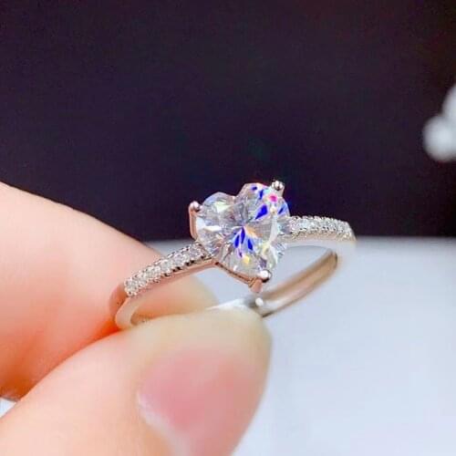 Delicate Open Rings Fashion Heart Shape AAA Cubic Zircon Romantic Eternity Jewelry For Women Wedding Engagement Birthday Gifts