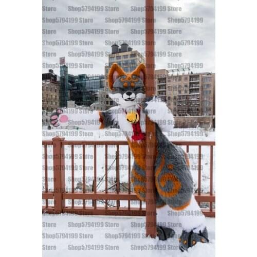 Customised #H7 HUSKY Dog Furry Fursuit Suit Mascot Costume Cosplay Animal Party Fancy Dress Carnival Birthday Gift