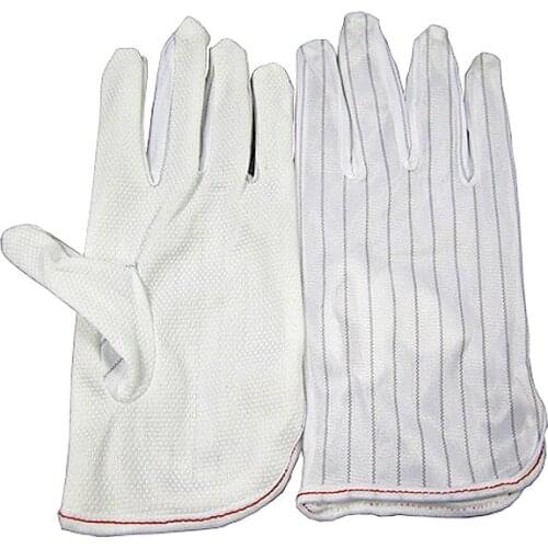 ESD Antiskid White Gloves New Polyester Gloves BGA Repairing Soldering Working Kits