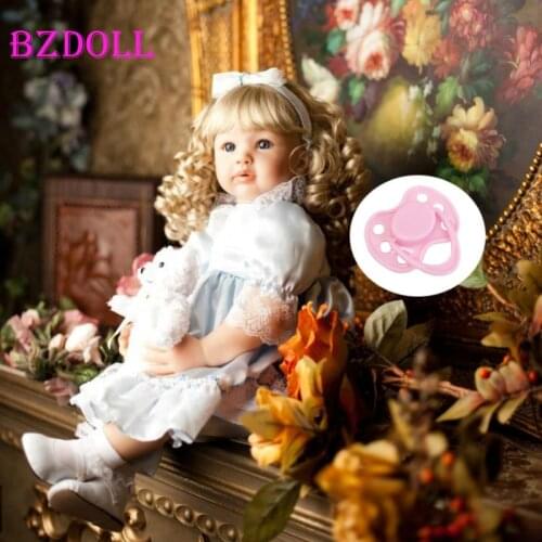 Lifelike 60cm Vinyl Reborn Toddler Baby Doll 24" Newborn Girl Princess Toy Lovely Kids Birthday Gift