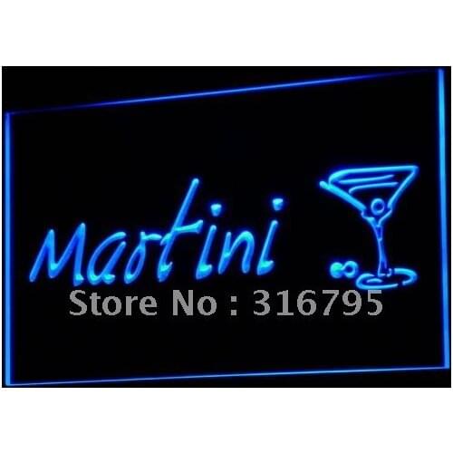 I551 Martini Cocktails Beer Bar Pub LED Neon Light Light Signs On/Off Switch 20+ Colors 5 Sizes