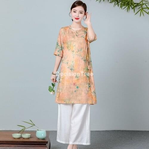2021 chinese traditional wedding suit cheongsam top+pants set elegant bride vintage qipao dress tang suit two peice set qipao