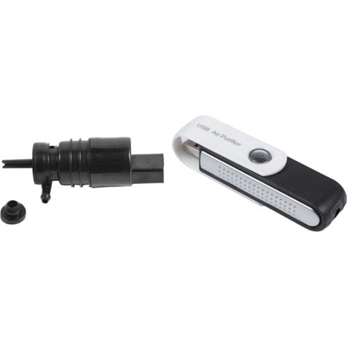 USB Air Cleaner USB Ionic Air Cleaner Ionizer Air Purifier & Front Windshield Wipe Washer Pump Motor For-/BMW
