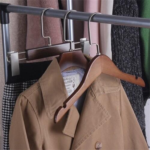 New Retro Color Solid Wood Kid Coat Hangers Korean Style Retro Wooden Hangers Hook Clothes Display Support For 0-8 Years Old Kid