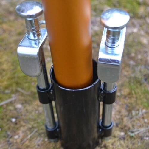 Iron Awning Tarp Rod Holder Outdoor Camping Canopy Rod Fixed Lamp Light Stand Tube Reinforced Windproof Tent Pole Accessories