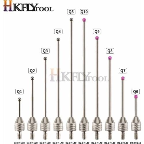 1PC Dial Indicator Probe With Ruby Ball Contact Points Thread Indicator Dial Gauge Gauge extension Rod Ruby Multimeter Test Lead