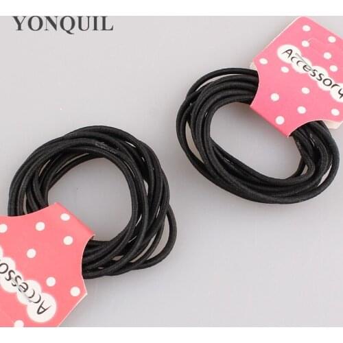 100Pcs/Set Black Elastic Hairbands For Girls Fashion Women Scrunchie Gum For Hair Accessories Elastic Hair Bands Trade Price