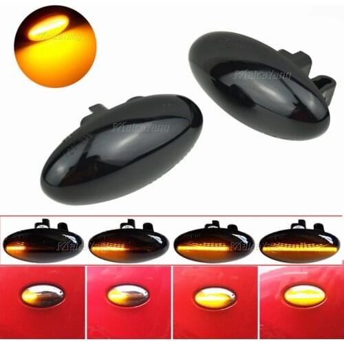 2pcs Led Dynamic Turn Signal Side Marker Light Sequential Blinker For Peugeot 307 206 407 107 607 1007 Citroen C1 C2 C3 C5 C6