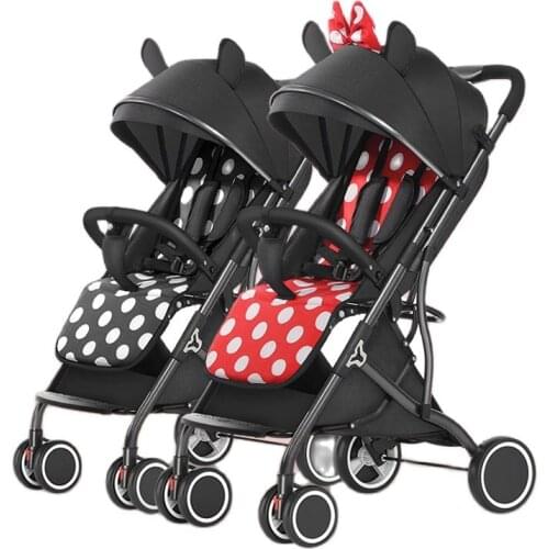2021 Twin stroller ultra-light and foldable newborn carts double pram detachable second baby stroller