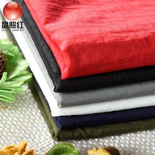 20D Low Stretch Nylon Fabric for Thin Wrinkle Silk Spinning Cloth Down Jacket Winter Jacket Waistcoat Fabric