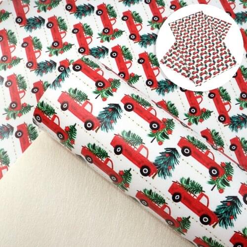 David accessories 30*140cm Christmas Faux Synthetic Leather Fabric for Bows Bags Walltet DIY Craft,c12055