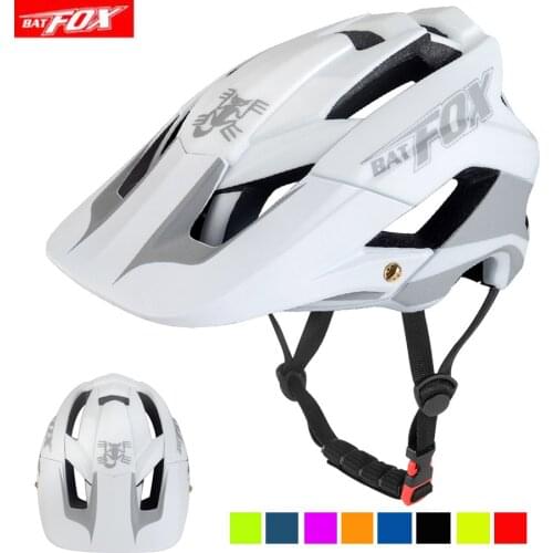 BATFOX Men Cycling Helmet Night Reflective MTB Bicycle Helmet Ultralight casco bicicleta Integrally-molded Bike Helmet L/XL