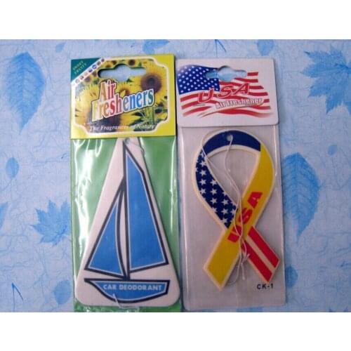 Free Shipping Via Fedex or DHL , Wholesale Paper Air Freshener ,car perfume,2014 Promotional Paper Car Freshener with Color Card