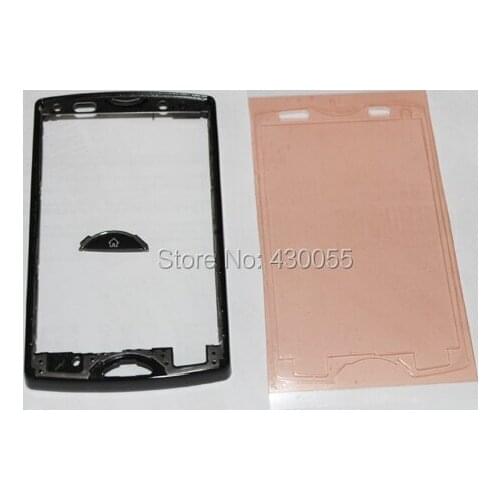 10pcs/lot Black For Sony Ericsson Xperia SK17 SK17i Housing Front Faceplate Frame Cover/Case + Main Home Keypads, Free Shipping
