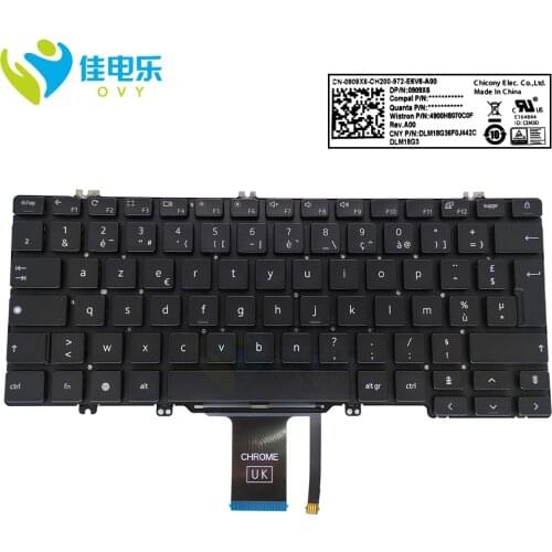 French azerty keyboard for Dell Latitude E7280 7290 7390 E7285 0909X6 DLM18G3 replacement keyboards backlight backlit original