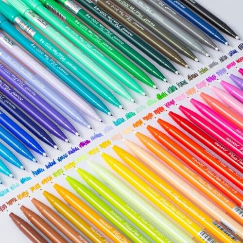 12/24/36/48 Color Gel Pens Monami Plus Pen Korean Stationery Sketch Pen Candy Colors 0.4mm Hook Line Pen Art Supplies