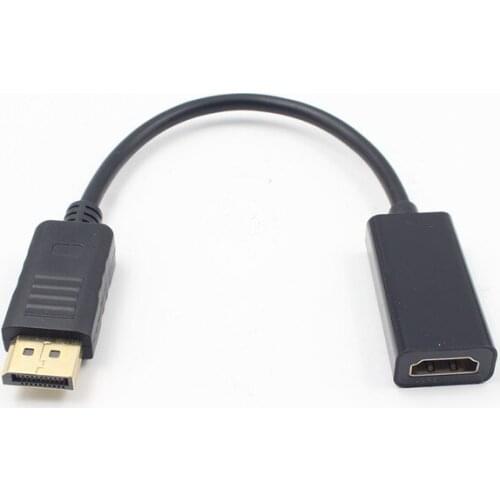 DisplayPort to HDMI-compatible HDTV Cable Adapter Converter Male to Female Support 1080P for HDTV Projector