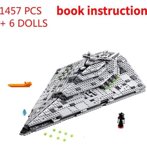 10901 First Order Star Destroyer Costruzion Model Building Blocks with Figures Compatible with 75190 Star DIY Bricks Toys
