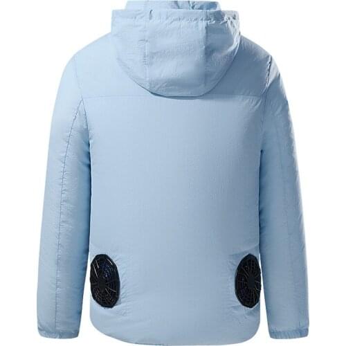 New Men Outdoor Summer USB Electric fan cooling Jackets men Cooling Jacket Cool Fan Ice USB Air Conditioning Clothes