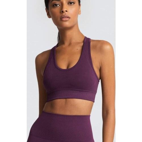 Hot Yoga Vest Running Seamless Beautiful Back Gym Sport Workout Crop Top High Impact Movement Underwear