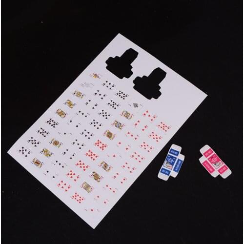 1 Set Mini Cute 1:12 Dollhouse Miniatures Poker Home Decoration Poker Cards Playing Game for BJD Kurhn Doll Accessories