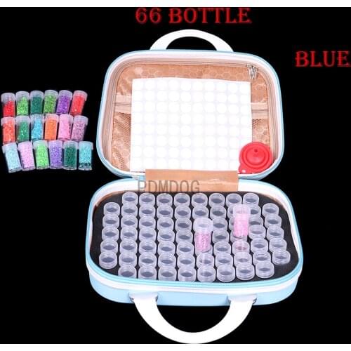 PDMDOG 66 Bottles Diamond Painting Tools Holder Hand Bag Diamond Painting Accessories Stone Mosaic Container Storage Box