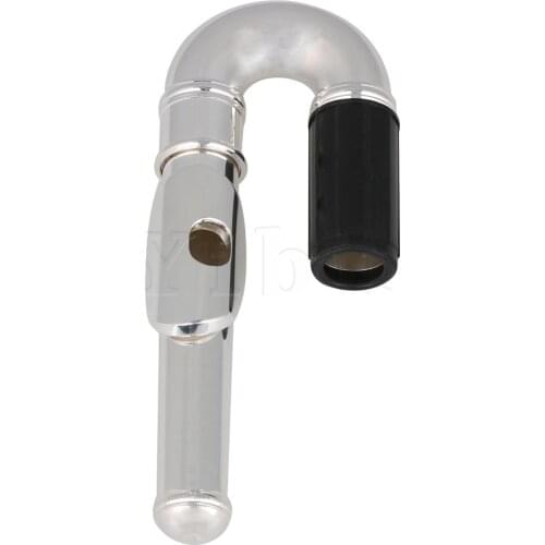Yibuy Silver-plated Flute Curved Head Joint for Classic Instrument Flute