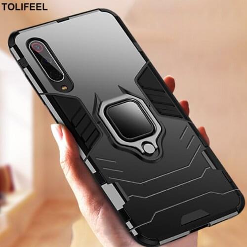 Shockproof Armor Case For Xiaomi Mi 9 Lite Mi9 SE Cases Stand Holder Magnetic Car Ring Phone Back Cover For Xiaomi Mi 9 Pro Mi9