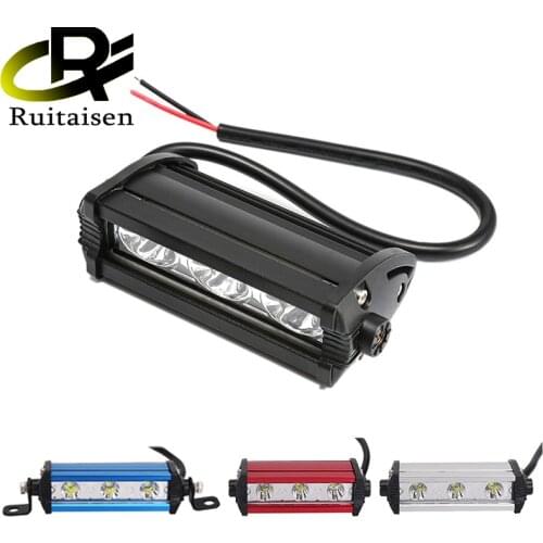 Ruitaisen Led Strip Light Single Row 3 inch 9W Single Row Three Lights 6500K Led Car Work Light Strip Spotlight