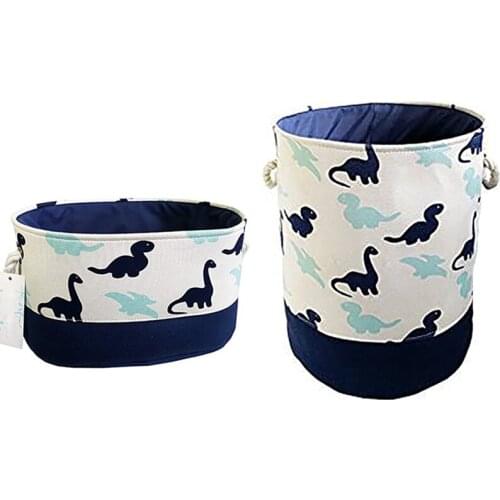 Collapsible Clothes Storage Basket Canvas Fabric for Laundry Hamper Toy Bins and Closet Organize Bin