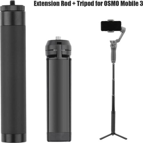 Telescopic Extension Rod Pole Selfie Stick+ Tripod Stand for DJI OSMO Mobile 3 2 for Feiyu for Zhiyun Accessories