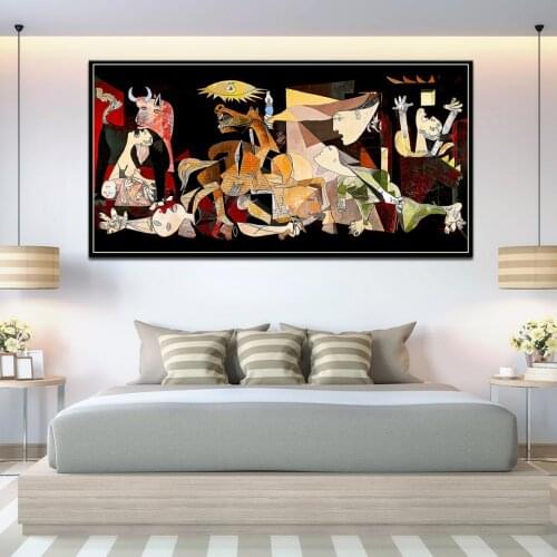 Spain France Picasso Guernica Vintage Classic German Canvas Art Print Painting Posters and Prints Wall Pictures Home Decoration
