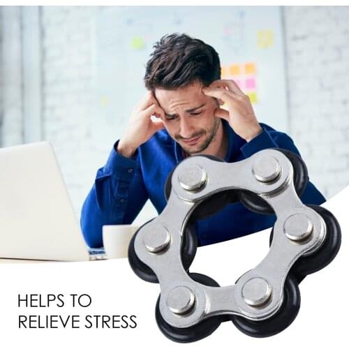 Funny Flippy Chain Fidget Toy Relieves Stress Reduce Anxiety Autism Toys for Children Adults Home Office Decompression Toys Gift