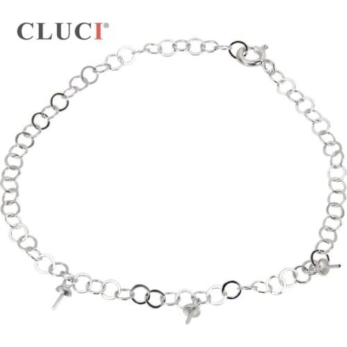 CLUCI 925 sterling silver Bracelet accessary to match pearls Women Pulseras Jewelry Gift Love Wedding Banquet Wholesale SB054SB