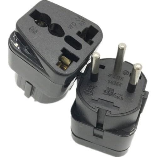 1 PCS ISRAEL Palestine Travel Plug Adapter Universal Outlet Israeli 3 Pin Grounded Plug Adaptor 10A 250V