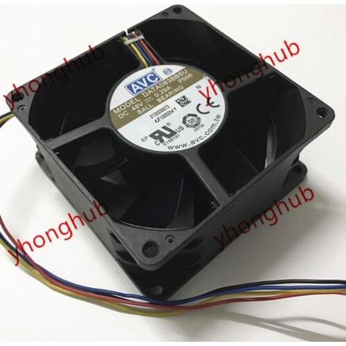 AVC DATA0838B8U P006 DC 48V 0.29A 80x80x38mm 4-wire Server Cooling Fan