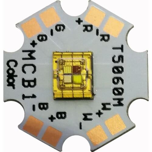 5pcs Semileds T5060M-MCB 5060 RGBW LED Chip Emitter Bulb 15w 180-224LM LED Lamp Beads For DIY Stage Lights 20mm PCB