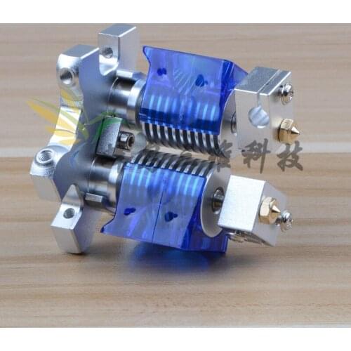 Reprap 3D printer accessories M4 Aluminum Alloy dual effector + metal hanging fisheye fixed plate kit i3D V6 for double hotend