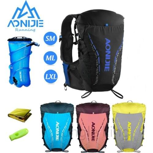 AONIJIE C9104 Lightweight 18L Hydration Backpack Rucksack Bag Vest 2L Water Bladder Hiking Camping Running Marathon Race SM-LXL