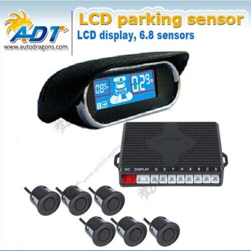 Dual-core LCD Car led parking sensor kit display 8 sensors/ radar de recul 8 sensors Parking Assistance