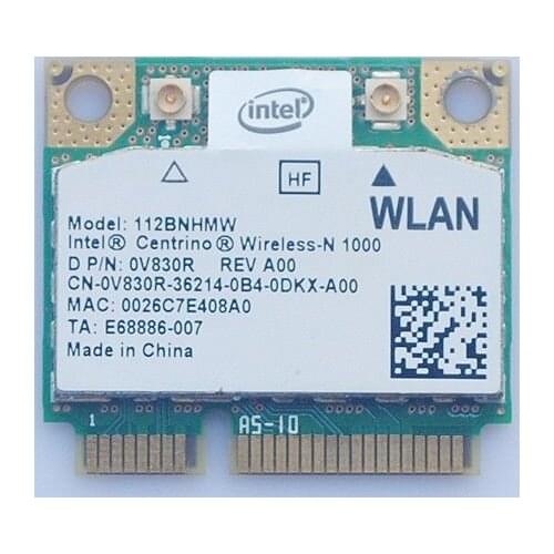 Free shipping 112BNHMW 0V830R for Dell Alienware M14X Intel Centrino Wireless-N 1000 BGN 300mbps mini PCI-E Wifi Card